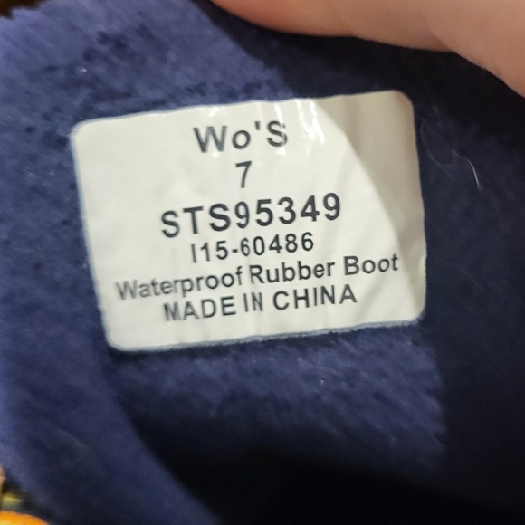 Sperry Saltwater Duck Womens Boots Colorful Floral & Blue Design Zipper Size 7 - Picture 9 of 10